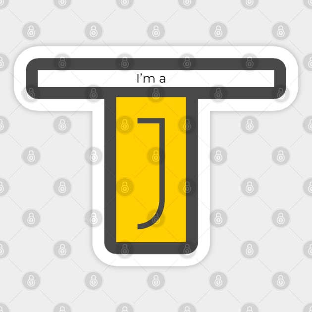 I'm a J Sticker by Imaginate